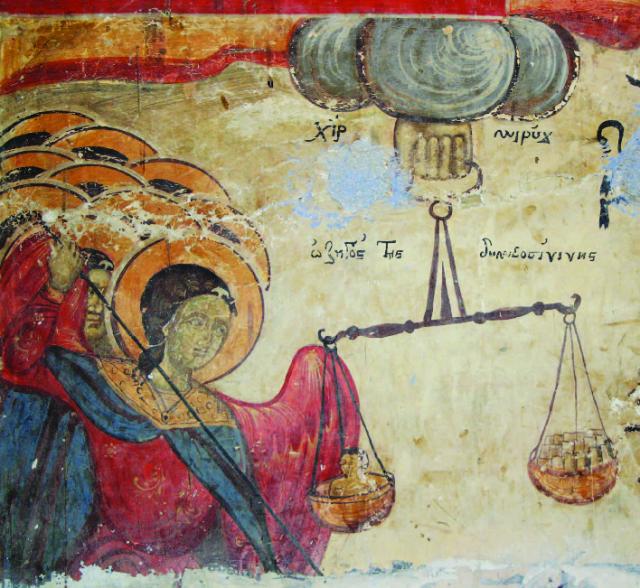 Vlasti,  Catholic Monastery of Saint Dimitris,  St Dimitris dispenses Justice